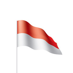 Indonesia flag, vector illustration