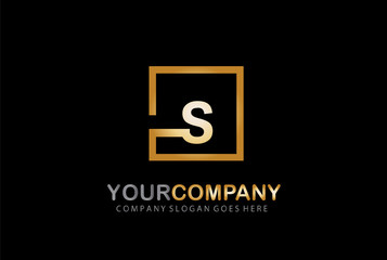 Obraz premium S Logo Design Golden Concept