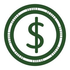 Isolated coin icon. Patrick day