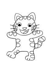 Obraz na płótnie Canvas Cat. Doodle sketch.