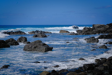rock formation in the sea