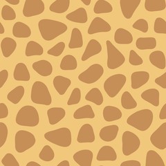 Children's giraffe texture. Cartoon seamless background. Vector illustration.