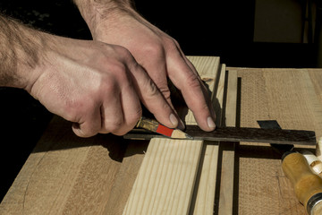 woodworker and red pencil