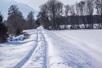 Straße im Winter