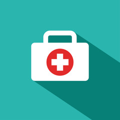 Fototapeta premium First aid kit medical icon vector