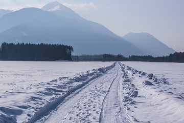 Straße im Winter