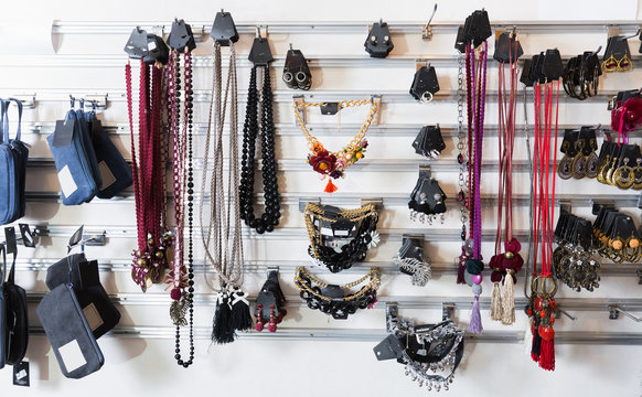Image of colored jewelry and accessories