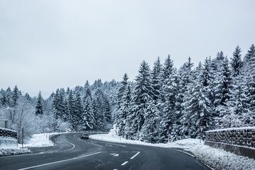 Straße im Winter