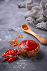 Chili sauce with dried peppers