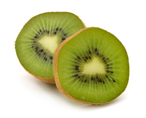 Fototapeta na wymiar slices of kiwi on a white