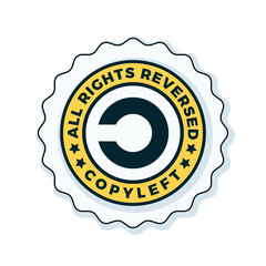 Fototapeta premium Copyleft All Right Reversed Illustration