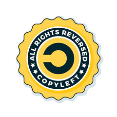 Copyleft All Right Reversed Illustration