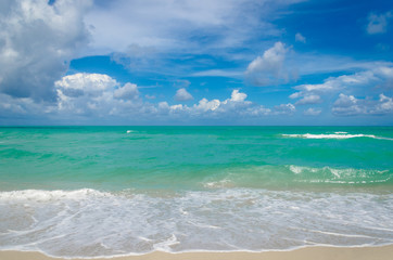 Miami tropical beach and ocean