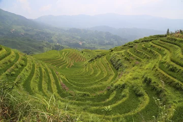 Rolgordijnen Dragon Backbone Rice Terraces in China © Fike2308