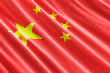 Chinese flag background, 3D rendering