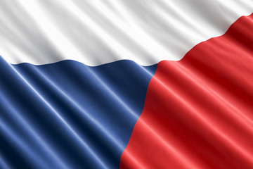 Czech Republic flag background, 3D rendering