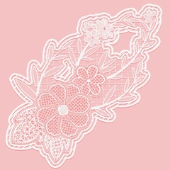 Lace flowers. Item of festive design.