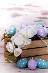 Easter eggs and flowers