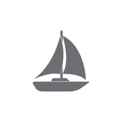 sailing yacht icon. Simple element illustration. sailing yacht symbol design template. Can be used for web and mobile
