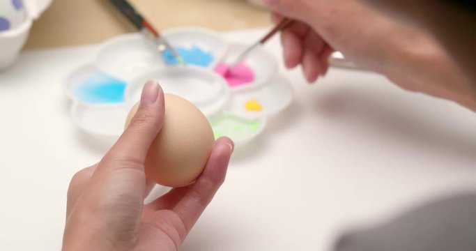Easter holiday with painting egg