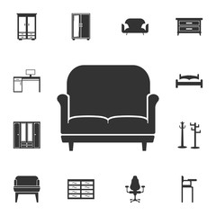 Armchair furniture icon. Detailed set of furniture icons. Premium quality graphic design. One of the collection icons for websites, web design, mobile app