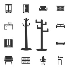 coat stand icon. Detailed set of furniture icons. Premium quality graphic design. One of the collection icons for websites, web design, mobile app