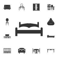 bed furniture icon. Detailed set of furniture icons. Premium quality graphic design. One of the collection icons for websites, web design, mobile app