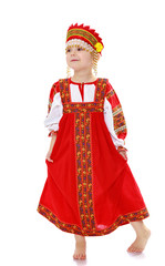 Girl in Russian national costume.