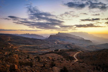 Al Hajar Mountains in Oman