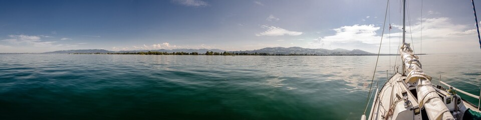 Fototapeta premium calm day on the sailboat