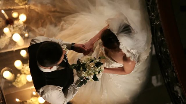 Bride and groom on the night ceremony