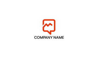 Letter M and Chat logo design