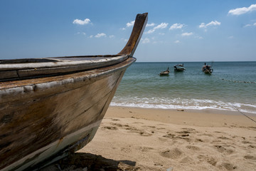 moored fishing boats