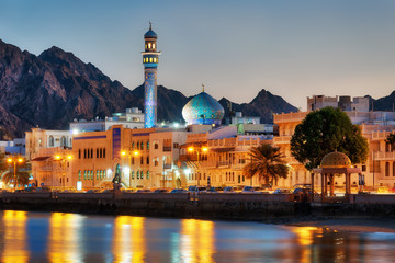 Muttrah Corniche, Muscat, Oman - obrazy, fototapety, plakaty