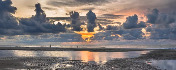 Papier Peint photo Lavable Mer du Nord, Pays-Bas Sunset View over North Sea