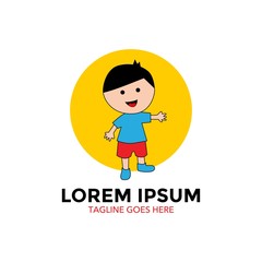Naklejka premium preschool logo. children. kids. toy. kindergarten. vector illustration