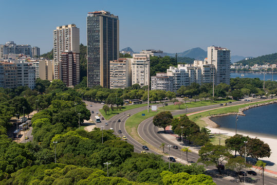 View of Buildings of Botafogo Neighborhood in Rio de Janeiro, Brazil