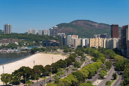 View of Buildings of Botafogo Neighborhood in Rio de Janeiro, Brazil