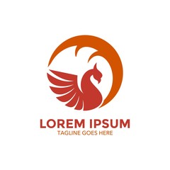 phoenix logo. bird. unique. vector illustration