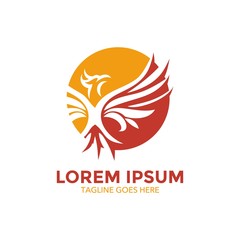 Obraz premium phoenix logo. bird. unique. vector illustration