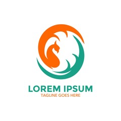 phoenix logo. bird. unique. vector illustration