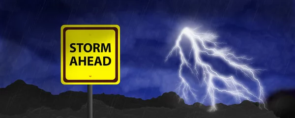 Photo sur Plexiglas Orage Scène de tempête de foudre - Storm Ahead