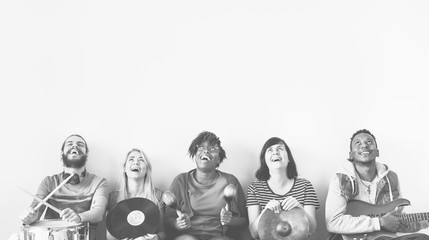 People together enjoying music