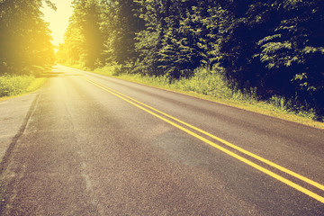 Naklejka premium American Country Road Side View