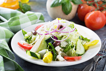 House salad with feta cheese
