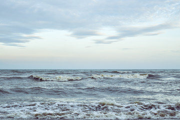 Fototapeta premium Beautiful clear water lapping on the shore