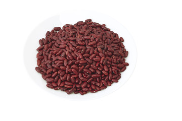 red kidney beans on the plate