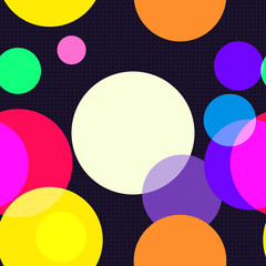 Seamless colorful circles pattern.