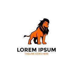 lion logo. vector illustration. unique