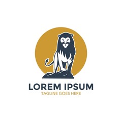 lion logo. vector illustration. unique